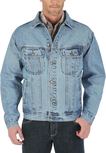 men Big & Tall Unlined Denim Jacket,Vintage Indigo,Large Tall